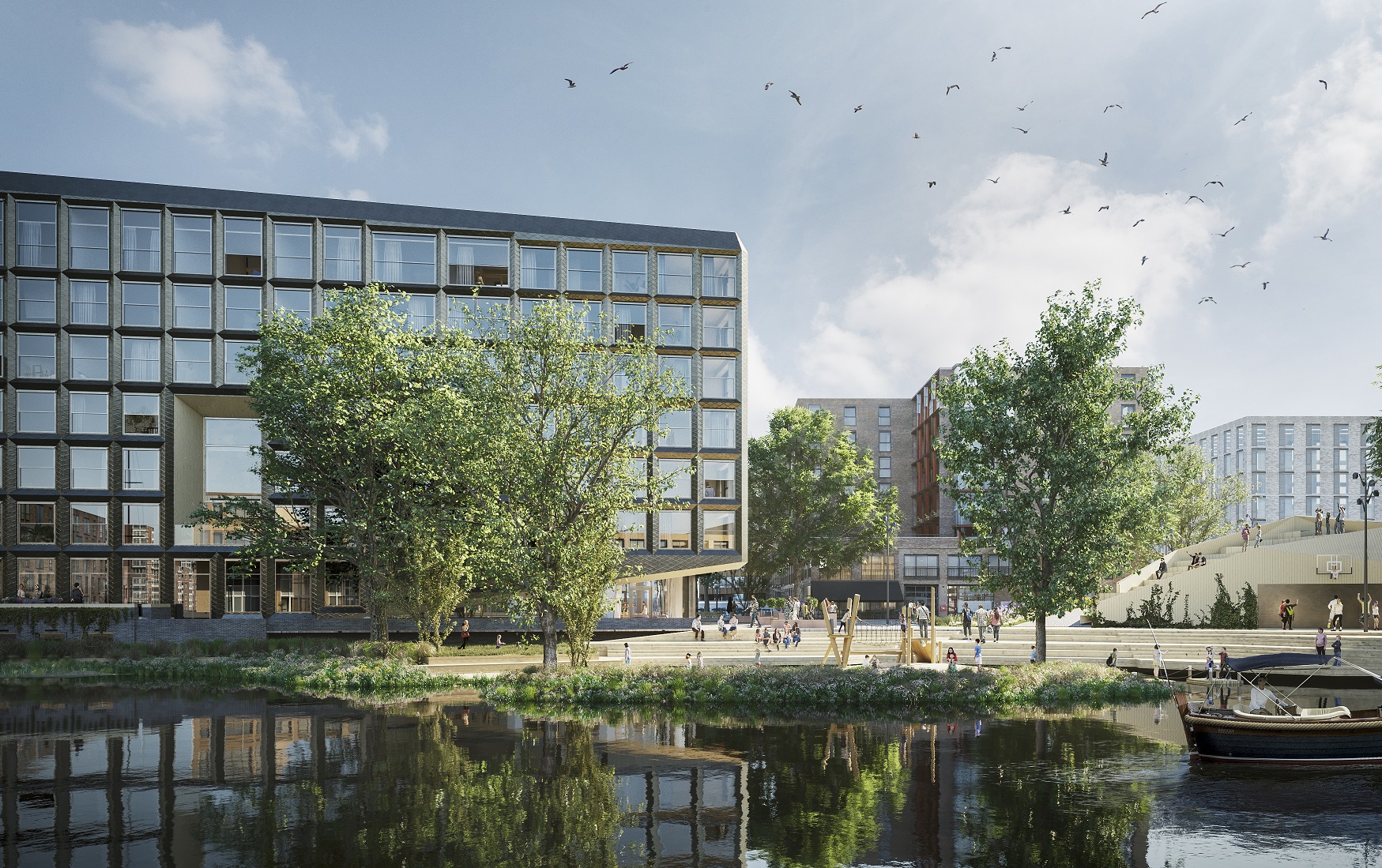 New building complex Jonas' on IJburg in Amsterdam